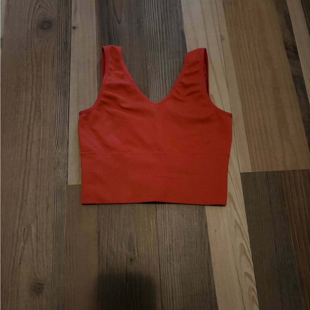 No Boundaries Orange Crop Tank Top Fitted